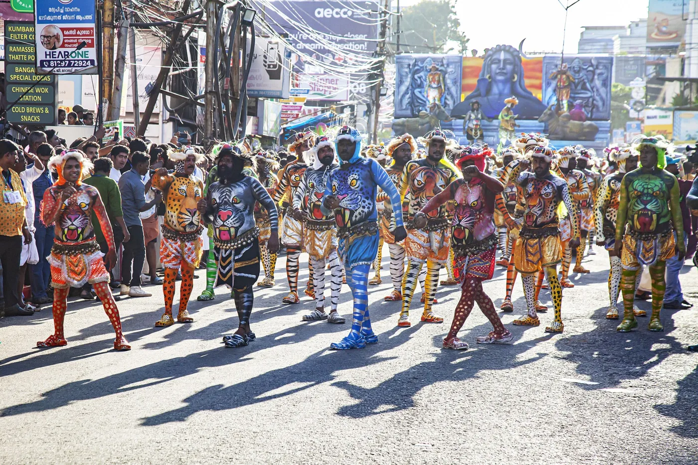 Photowalk during Pulikali at Thrissur, 2024.